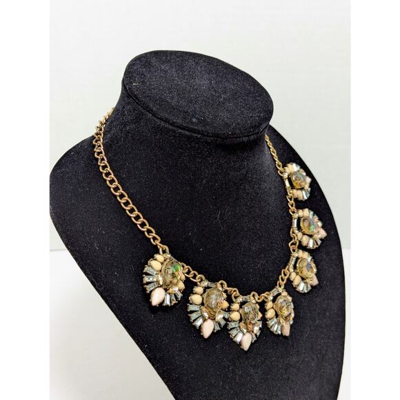 Women's Fashion Jewelry Statement Bib Necklace Opalescent - Picture 5 of 12